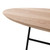 LeisureMod Rossmore Steel Frame Oval Coffee Tables