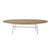 LeisureMod Rossmore Steel Frame Oval Coffee Table