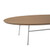 LeisureMod Rossmore Steel Frame Oval Coffee Table