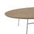 LeisureMod Rossmore Steel Frame Oval Coffee Table