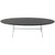 LeisureMod Rossmore Steel Frame Oval Coffee Table