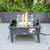LeisureMod Walbrooke Black Outdoor Patio Square Fire Pit Side Tables