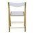2 LeisureMod Menno Clear Acrylic Gold Base Folding Chairs