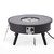 LeisureMod Walbrooke Black Outdoor Patio Round Fire Pit Side Tables