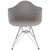 4 LeisureMod Willow Gray Fabric Eiffel Accent Chairs