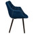 2 LeisureMod Milburn Denim Tufted Denim Lounge Chairs