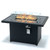 LeisureMod Mace Black Fire Pit Table