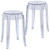 2 LeisureMod Averill Clear Dining Stools