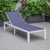 LeisureMod Marlin Patio Chaise Lounge Chairs With White Aluminum Frame