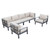 LeisureMod Hamilton Cushion 6pc Patio Conversation Sets