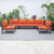 LeisureMod Hamilton Cushion 6pc Patio Conversation Sets