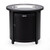 LeisureMod Walbrooke Black Patio Round Tank Holders with Slats