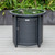 LeisureMod Walbrooke Black Patio Round Tank Holders with Slats