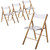 4 LeisureMod Menno Brushed Gold Acrylic Folding Chairs