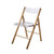 4 LeisureMod Menno Brushed Gold Acrylic Folding Chairs