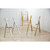 4 LeisureMod Menno Brushed Gold Acrylic Folding Chairs