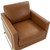 LeisureMod Lincoln Leather Accent Armchairs