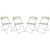 4 LeisureMod Lawrence Folding Chairs With Metal Frame