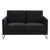 LeisureMod Lincoln Velvet Loveseats