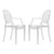 2 LeisureMod Carrol Clear Acrylic Chairs