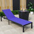 LeisureMod Marlin Outdoor Patio Chaise Lounge Chairs with Square Fire Pit Side Table