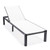 LeisureMod Marlin Outdoor Patio Chaise Lounge Chairs with Square Fire Pit Side Table