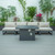 LeisureMod Chelsea 5Pc Patio Set With Fire Pit Tables