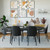 LeisureMod Tule Black 71 Inch Oval Dining Tables