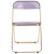 4 LeisureMod Lawrence Folding Chairs With Gold Frame