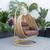 LeisureMod Mendoza Light Brown Hanging Swing Chairs