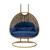 LeisureMod Mendoza Light Brown Hanging Swing Chairs