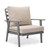 LeisureMod Walbrooke Beige Grey 3pc Outdoor Patio Loveseat and Armchairs Sets