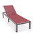 LeisureMod Marlin Black Grey Outdoor Patio Chaise Lounge Chairs