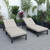 2 LeisureMod Chelsea Outdoor Chaise Lounge Chairs with Cushions