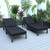 2 LeisureMod Chelsea Outdoor Chaise Lounge Chairs with Cushions