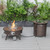 LeisureMod Walbrooke Brown Patio Conversation 4pc Seating Sets Round Fire Pit and Tank Holder