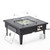 LeisureMod Walbrooke Black Patio Square Fire Pit and Tank Holders