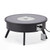 LeisureMod Walbrooke Black Patio Round Fire Pit and Tank Holders