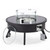LeisureMod Walbrooke Black Patio Round Fire Pit and Tank Holders
