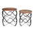 Crestview Collection Bengal Manor Wood 2pc Nesting Table Set