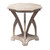Crestview Collection Evelyn White Wash Round Accent Table
