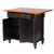 Sunset Trading Antique Black Cherry Drop Leaf Top Kitchen Island