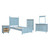 Sunset Trading Cool Breeze Beach Blue 5pc Twin Bedroom Set