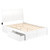 AFI Furnishings Portland White Queen Platform Bed with Footboard And 2 Storage Drawers
