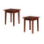 2 AFI Furnishings Shaker Walnut End Tables With USB Charger