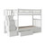 AFI Furnishings Columbia Staircase Full Over Full Bunk Beds with Two Urban Drawers