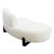 Diamond Sofa Vesper White Curved Armless Left Chaise
