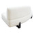 Diamond Sofa Vesper White Curved Armless Left Chaise