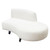 Diamond Sofa Vesper White Curved Armless Right Chaise