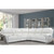 Parker House Empire White 6pc Modular Power Reclining Sectional